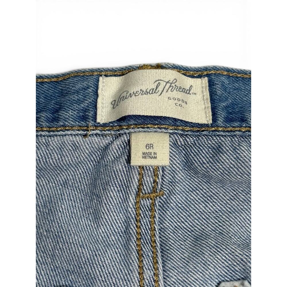 Universal Thread Denim Cargo Jeans Womens 6R Blue Wide Leg Pants High Rise - Picture 5 of 5